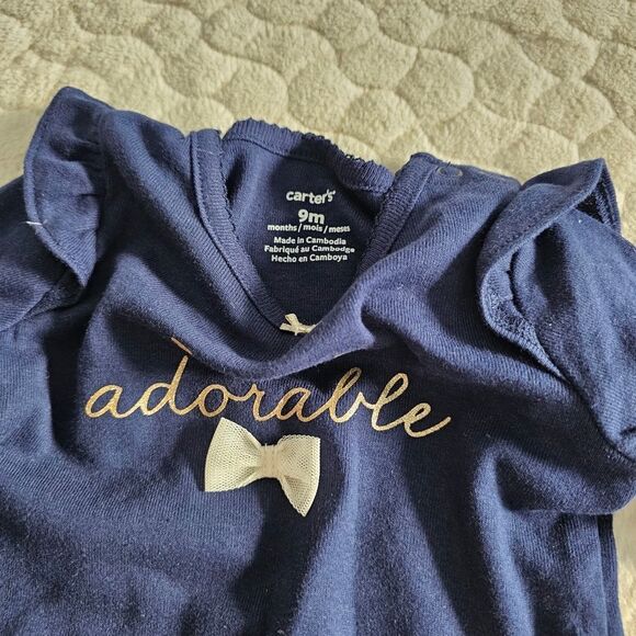 NEW Carter's Tutu Adorable matching set blue silver 9M 9 months baby girl - Picture 3 of 4